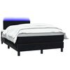 vidaXL Box spring postel s matrac&iacute; a LED čern&aacute; 120x210 cm samet
