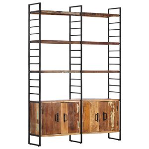 vidaXL 4patrov&aacute; knihovna 124 x 30 x 180 cm masivn&iacute; recyklovan&eacute; dřevo