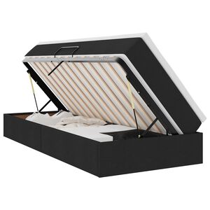 vidaXL Postel s &uacute;ložn&yacute;m prostorem a matrac&iacute; Čern&aacute; 90 x 200 cm