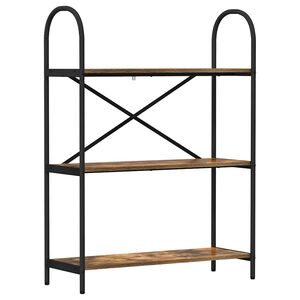 vidaXL Knihovna 3 &uacute;rovn&iacute; 80 x 30 x 109 cm Kompozitn&iacute; dřevo Kouřov&yacute; dub