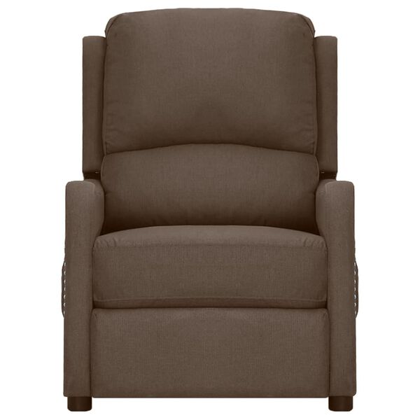 vidaXL Elektrick&eacute; mas&aacute;žn&iacute; křeslo taupe textil