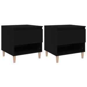 vidaXL Nočn&iacute; stolky 2 ks čern&eacute; 50 x 46 x 50 cm kompozitn&iacute; dřevo