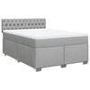 vidaXL Box spring postel s matrac&iacute; světle &scaron;ed&aacute; 160 x 200 cm textil