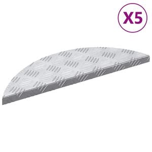 vidaXL Schodov&eacute; n&aacute;&scaron;lapy 5 ks 60 x 18 x 2,5 cm Stř&iacute;brn&aacute; Hlin&iacute;k