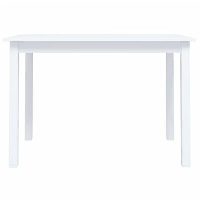 vidaXL Jídelní stůl bílý 114 x 71 x 75 cm masivní kaučukovník