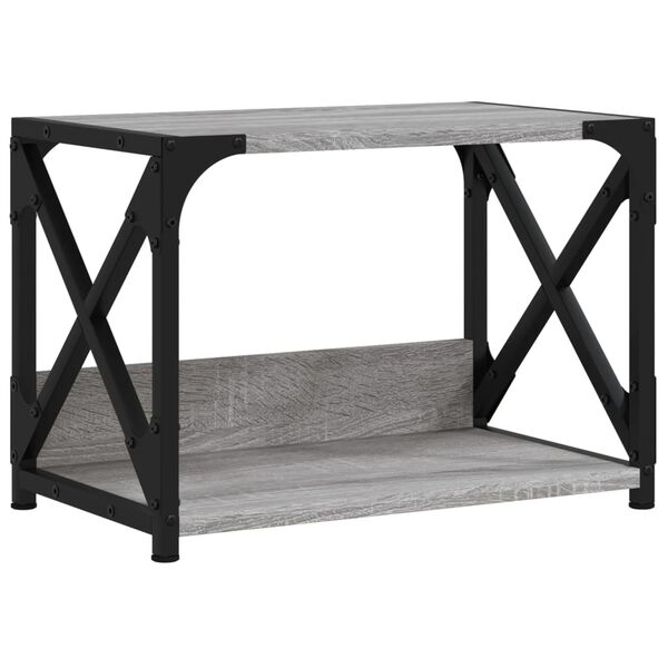 vidaXL Stojan na tiskárnu 2patrový šedý sonoma 44x26x31,5 cm kompozit