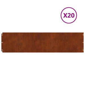 vidaXL Travn&iacute; lemy 20 ks 25x103 cm flexibiln&iacute; povětrnostně odoln&aacute; ocel