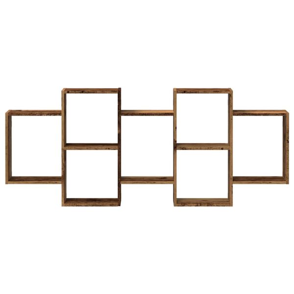 vidaXL N&aacute;stěnn&aacute; police old wood 159 x 18 x 65 cm kompozitn&iacute; dřevo