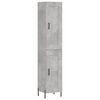 vidaXL Skř&iacute;ň highboard betonově &scaron;ed&aacute; 34,5x34x180 cm kompozitn&iacute; dřevo