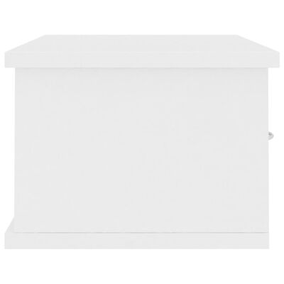 vidaXL Nástěnná police se zásuvkami bílá 60 x 26 x 18,5 cm dřevotříska