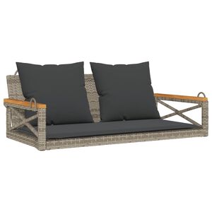 vidaXL Houpac&iacute; lavice s podu&scaron;kami &scaron;ed&aacute; 109 x 62 x 40 cm polyratan