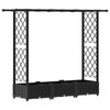 vidaXL Vyv&yacute;&scaron;en&yacute; z&aacute;hon s trel&aacute;ž&iacute; a střechou Čern&aacute; 164 x 40 x 121 cm PP