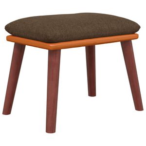 vidaXL Podnožka hněd&aacute; 45x29,5x35 cm textil a uměl&aacute; kůže