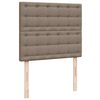 vidaXL Box spring postel s matrac&iacute; a LED taupe 120x190 cm textil