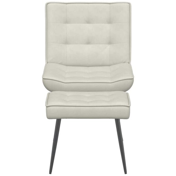 vidaXL Relaxačn&iacute; křeslo se stoličkou kr&eacute;mov&eacute; samet