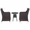 vidaXL 3d&iacute;ln&yacute; bistro set s podu&scaron;kami polyratan čern&yacute;