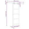vidaXL Posuvn&eacute; dveře Př&iacute;rodn&iacute; 78 x 232 cm Masivn&iacute; borov&eacute; dřevo a sklo