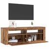 vidaXL TV stolek s LED old wood 120 x 35 x 40 cm kompozitní dřevo