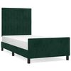 vidaXL R&aacute;m postele bez matrace tmavě zelen&aacute; 100 x 200 cm samet