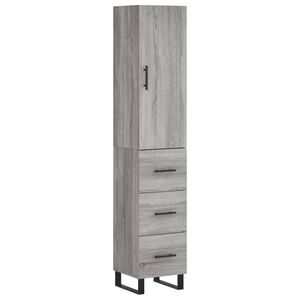 vidaXL Skř&iacute;ň highboard &scaron;ed&aacute; sonoma 34,5 x 34 x 180 cm kompozitn&iacute; dřevo