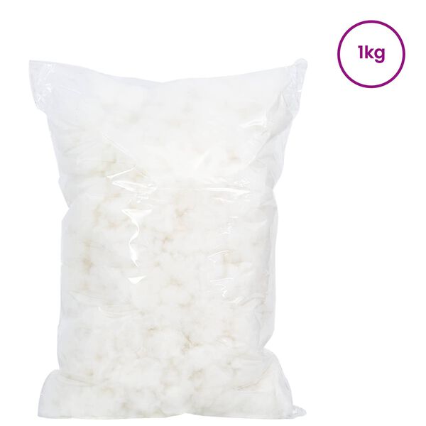vidaXL V&yacute;plň z vl&aacute;ken B&iacute;l&yacute; 1 kg Polyester