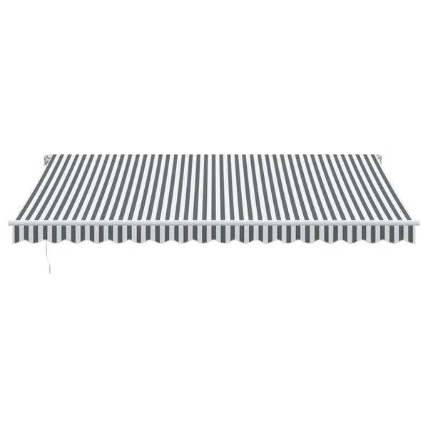 vidaXL Ručně zatahovac&iacute; mark&yacute;za antracitov&aacute; a b&iacute;l&aacute; 450 x 350 cm