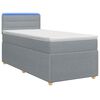 vidaXL Box spring postel s matrac&iacute; a LED Světle &scaron;ed&aacute; 90 x 190 cm