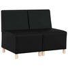 vidaXL Modulov&aacute; sedačka bez opěradel 2 pcs Čern&aacute; 55 x 74 x 82 cm