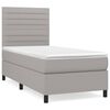 vidaXL Box spring postel s matrac&iacute; světle &scaron;ed&aacute; 80 x 200 cm textil