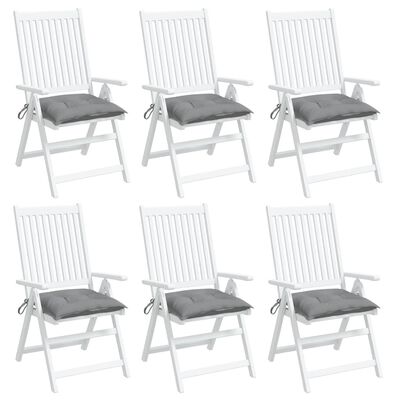 vidaXL Podušky na židli 6 ks šedé 50 x 50 x 7 cm látka oxford