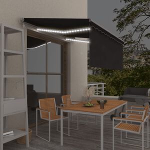 vidaXL Automatick&aacute; mark&yacute;za roleta LED a senzor větru 3x2,5 m antracit