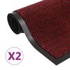 vidaXL Protiprachov&eacute; rohožky 2ks obd&eacute;ln&iacute;k v&scaron;&iacute;van&eacute; 120 x 180 cm červen&eacute;