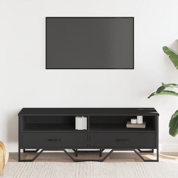 vidaXL TV skř&iacute;ňka čern&aacute; 122 x 34 x 41 cm kompozitn&iacute; dřevo