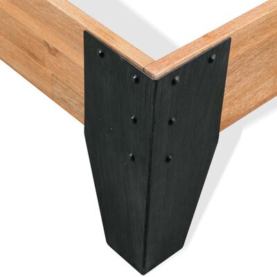 vidaXL Rám postele masivní akáciové dřevo a ocel 152 x 203 cm
