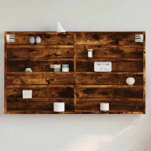 vidaXL Vitr&iacute;na kouřov&yacute; dub 100 x 8,5 x 58 cm kompozitn&iacute; dřevo