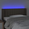 vidaXL Čelo postele s LED taupe 83 x 16 x 78/88 cm textil