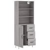 vidaXL Skř&iacute;ň highboard &scaron;ed&aacute; sonoma 69,5 x 34 x 180 cm kompozitn&iacute; dřevo