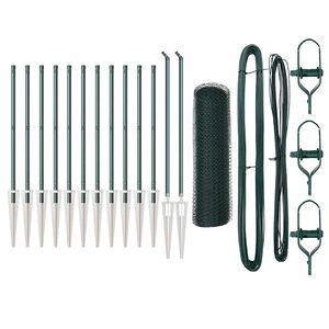 vidaXL Plotov&yacute; sloupek. Zelen&aacute; 25 x 0,5 m (13 mm s&iacute;ť) Ocel