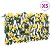 vidaXL Trel&aacute;že s uměl&yacute;m břečťanem roztahovac&iacute; 5 ks žlut&eacute; 180 x 30 cm