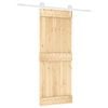 vidaXL Posuvn&eacute; dveře 80 x 210 cm Masivn&iacute; borov&eacute; dřevo (neupraven&eacute;)