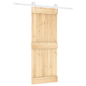 vidaXL Posuvn&eacute; dveře 80 x 210 cm Masivn&iacute; borov&eacute; dřevo (neupraven&eacute;)