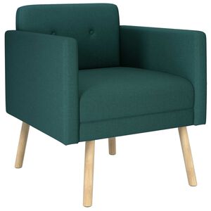 vidaXL Akcentn&iacute; křeslo Tmavě zelen&aacute; Textil