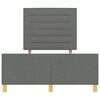 vidaXL R&aacute;m postele s čelo Tmavě &scaron;ed&aacute; 120 x 200 cm textil