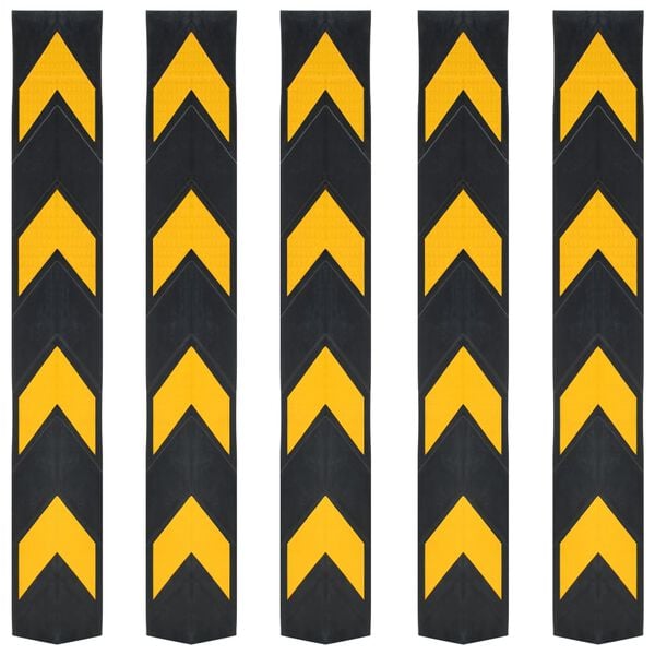 vidaXL Reflexní ochranné profily na rohy 5 ks gumové 80 cm