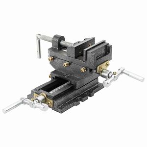 vidaXL Ručně ovl&aacute;dan&yacute; strojn&iacute; svěr&aacute;k pod vrtačku kř&iacute;žov&yacute; 70 mm
