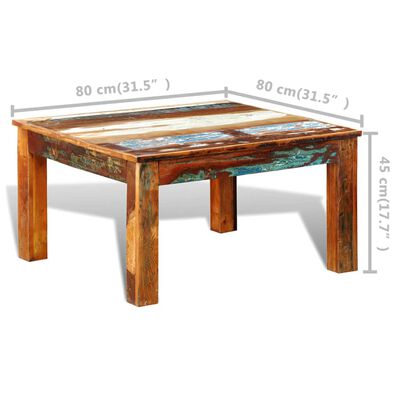 vidaXL Konferenční stolek čtvercový recyklované dřevo