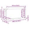 vidaXL Stojan na palivov&eacute; dřevo s krytem 200,5x41x110,5 cm