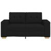 vidaXL Loveseat Sofa Čern&yacute; 160x77x82 cm textil