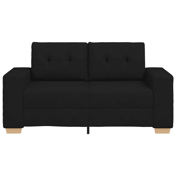 vidaXL Loveseat Sofa Čern&yacute; 160x77x82 cm textil