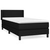 vidaXL Box spring postel s matrac&iacute; čern&aacute; 100 x 200 cm textil